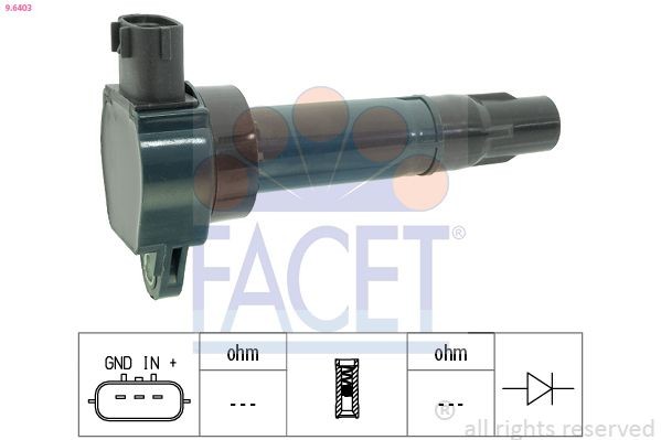 FACET 9.6403: Bobina de inductie Made in Italy - OE Equivalent