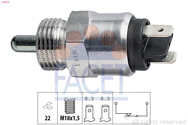 FACET 7.6013: Lüliti, tagurdustuli Made in Italy - OE Equivalent