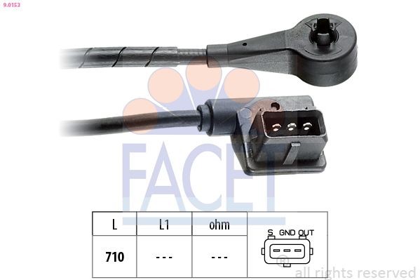 FACET 9.0153: Pööreteandur, mootorijuhtimine Made in Italy - OE Equivalent