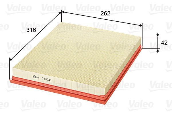 VALEO 585038: Õhufilter