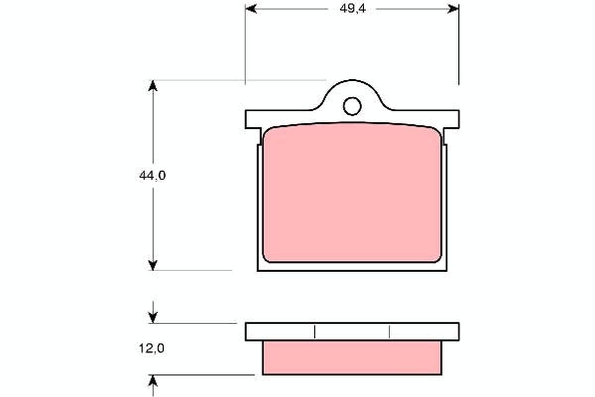 TRW GDB129: Piduriklotsid