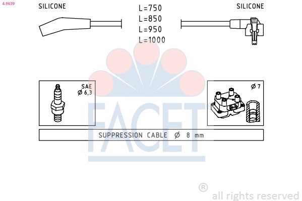 FACET 4.9549: Süütesüsteemikomplekt Made in Italy - OE Equivalent