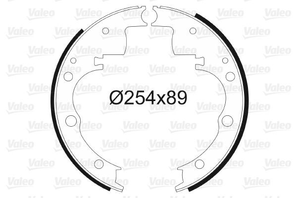 VALEO 562594: Set saboti frana puntea spate, fara cilindru frana (roata)
