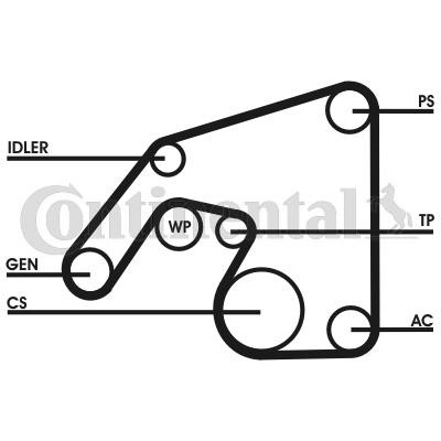 CONTITECH 6PK2415D1: Kileremsett