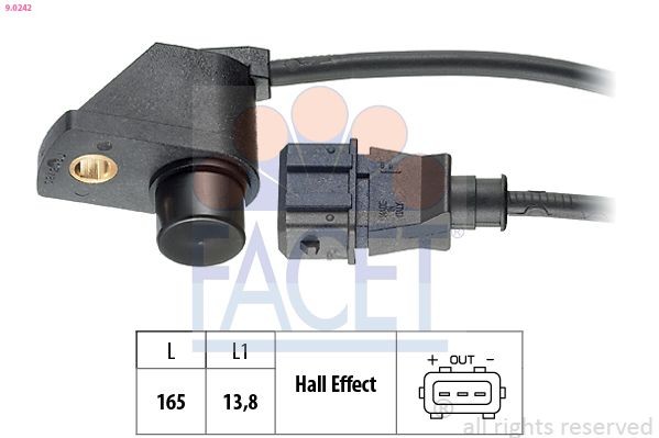 FACET 9.0242: Andur, Nukkvõllipositsioon Made in Italy - OE Equivalent