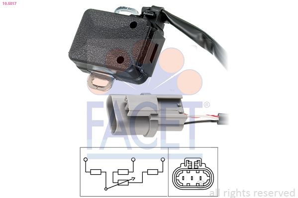FACET 10.5017: Sensore posizione farfalla Made in Italy - OE Equivalent