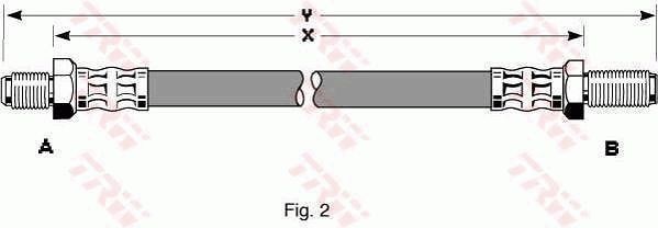 TRW PHC180: Flexible de frein 373mm