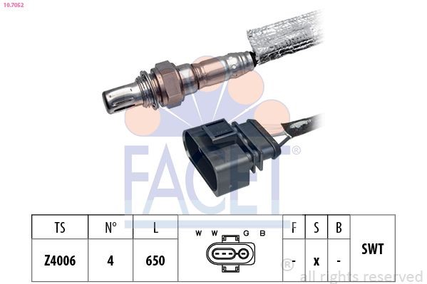 FACET 10.7052: Sonda Lambda Made in Italy - OE Equivalent