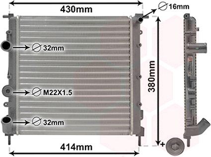 VAN WEZEL 43002261: Radiator, racire motor cu acceasorii, *** IR PLUS ***