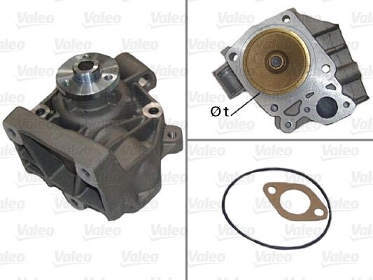 VALEO 506128: Pompa apa cu garnituri, fara capac