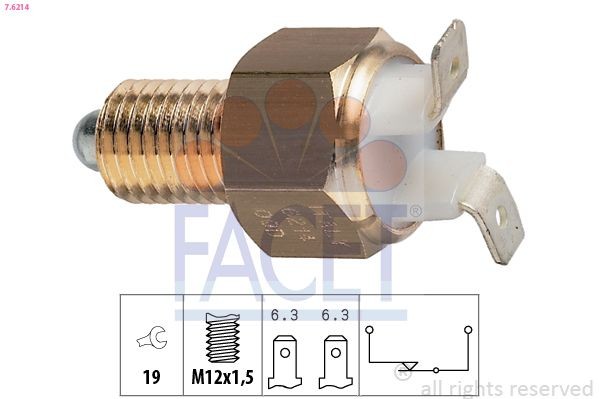 FACET 7.6214: Comutator, lampa marsalier Made in Italy - OE Equivalent