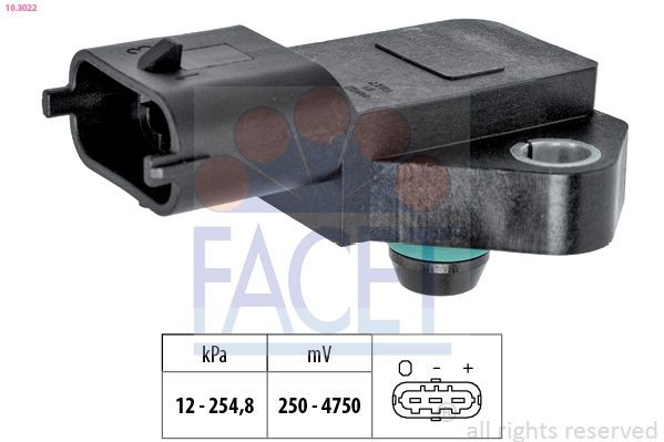 FACET 10.3022: Andur,õhuvõtu rõhk Made in Italy - OE Equivalent