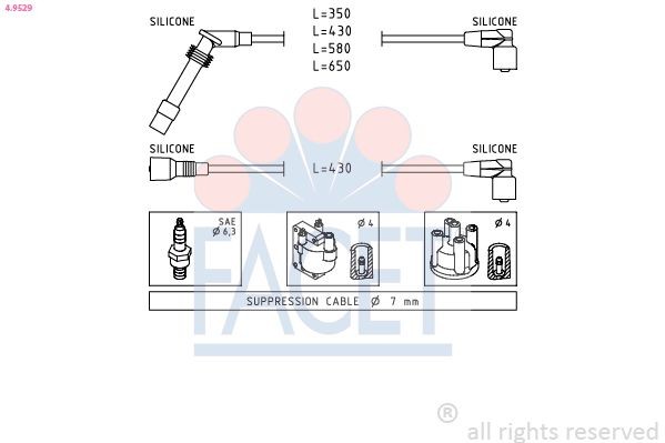 FACET 4.9447: Set cablaj aprinder Made in Italy - OE Equivalent