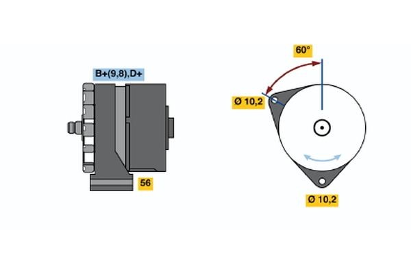 BOSCH 0 120 489 356: Laturi 65A