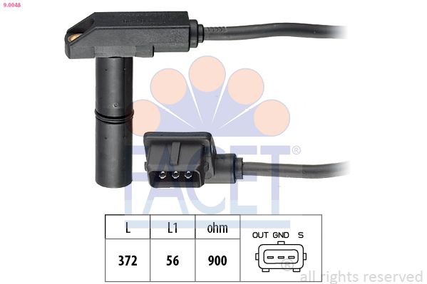 FACET 9.0048: Senzor impulsuri, arbore cotit Made in Italy - OE Equivalent