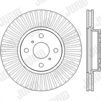 JURID 562452JC: Disc de frână Ř: 275mm, ventilat, Ř: 275mm, acoperit (cu un strat protector), fara suruburi