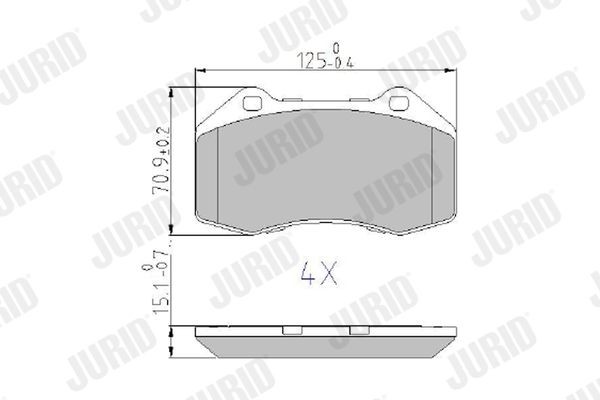 JURID 573253J: Plăcuțe de frână fara accesorii