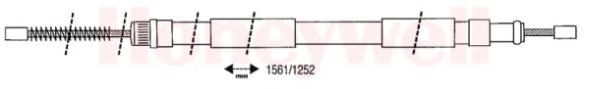 BENDIX 432681B: Tross, seisupidur taga paremal, 1561mm