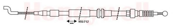 BENDIX 432813B: Tross, seisupidur taga vasakul, taga paremal, 955mm