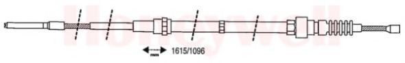 BENDIX 432840B: Tross, seisupidur taga vasakul, taga paremal, 1614mm