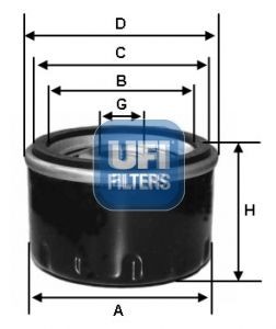 UFI 23.134.01: Filtru ulei