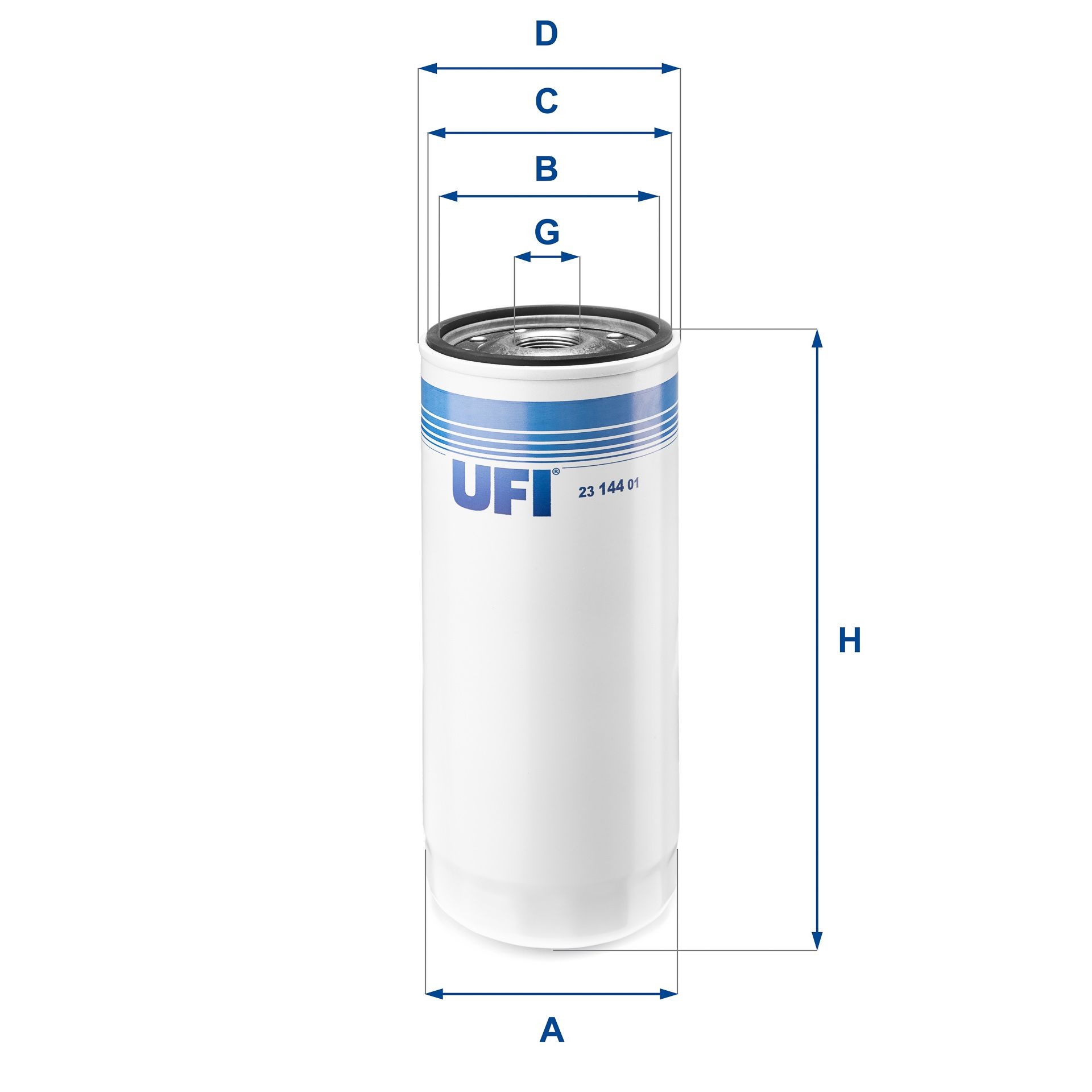 UFI 23.144.01: Filtro olio con una valvola blocco arretramento