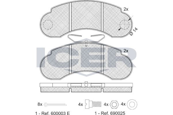 ICER 140893: Plăcuțe de frână