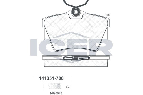 ICER 141351-700: Piduriklotsid