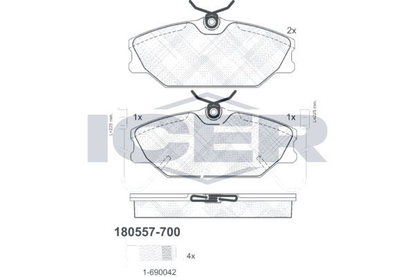 ICER 180557-700: Piduriklotsid