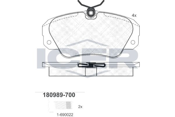 ICER 180989-700: Piduriklotsid
