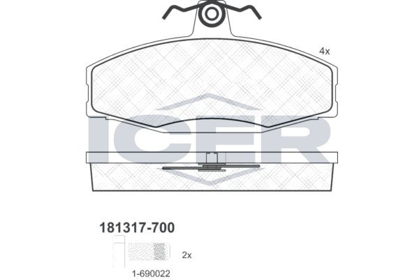 ICER 181317-700: Piduriklotsid