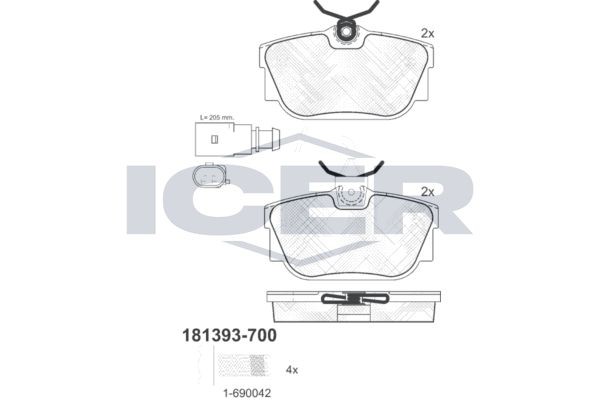 ICER 181393-700: Piduriklotsid