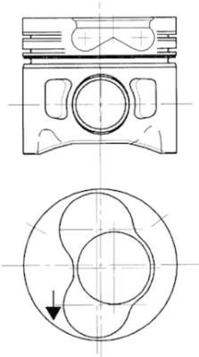 KOLBENSCHMIDT 94428710: Stūmoklis 3-4 cilindrams