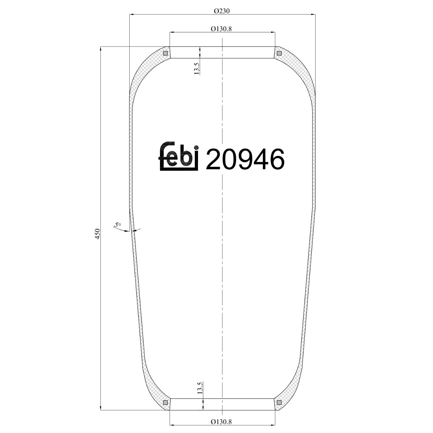 FEBI BILSTEIN 20946: Dėklas, pneumatinė pakaba