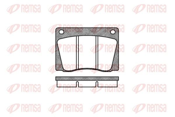REMSA 0037.00: Plaquettes de frein Essieu avant, avec accessoires, avec feuille collante