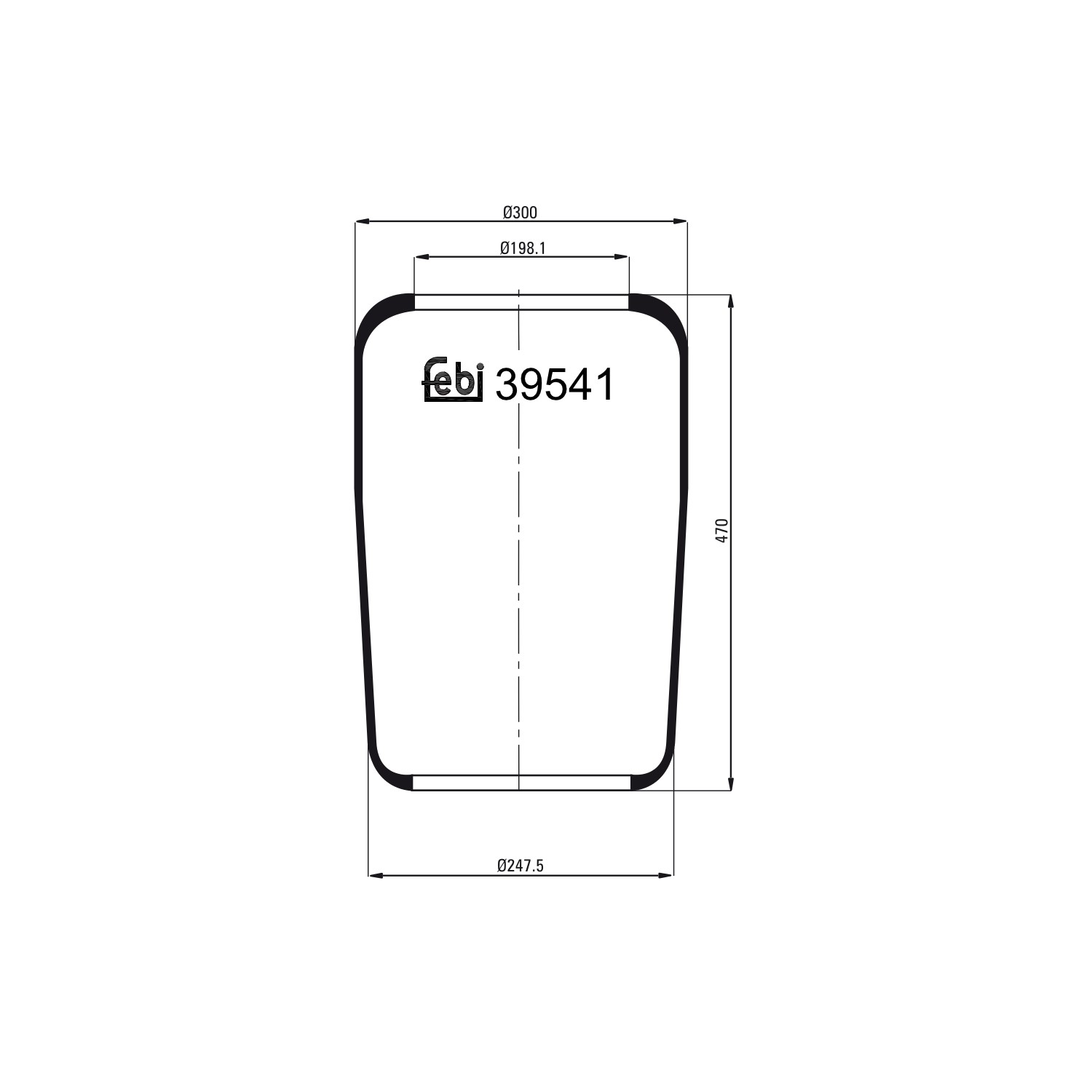 FEBI BILSTEIN 39541: Burduf, suspensie pneumatică