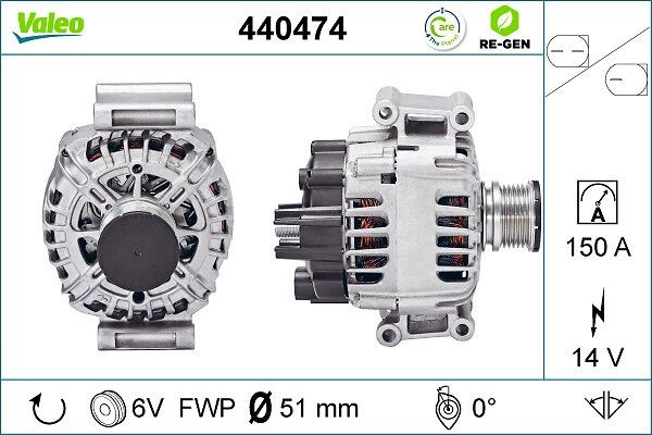 VALEO 440474: Alternator 150A REMANUFACTURED PREMIUM