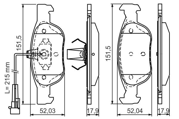 BOSCH 0 986 495 002: Piduriklotsid koos paigaldusjuhisega