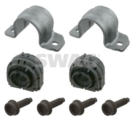 SWAG 32 92 3606: Kit de réparation, suspension du stabilisateur Essieu arrière, avec support, avec vis/boulons