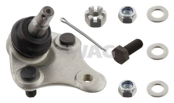 SWAG 81 92 8699: Rotule de suspension Essieu avant gauche, inférieur, Essieu avant droit, 17,5mm, avec matériel de montage/fixation