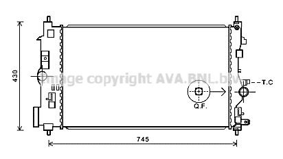 AVA COOLING SYSTEMS OL2591: Radiator, racire motor cu cuplaje rapide