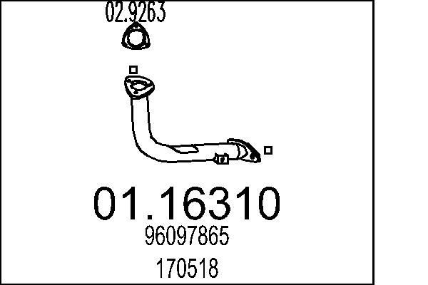 MTS 01.16310: Voorpijp