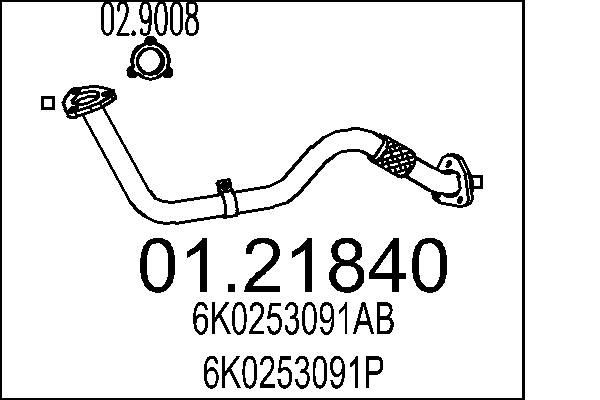 MTS 01.21840: Tubo gas scarico