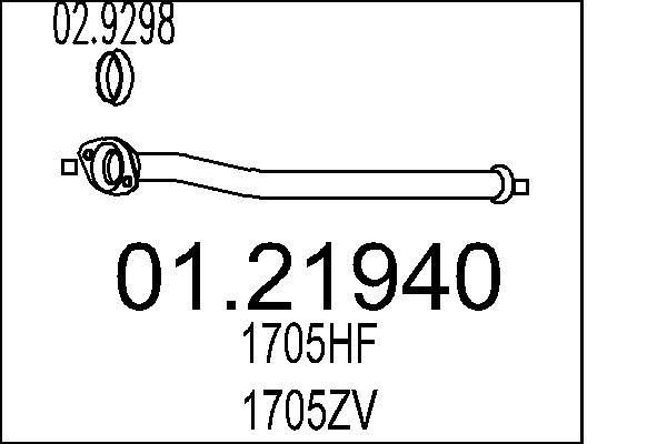 MTS 01.21940: Tuyau d'échappement