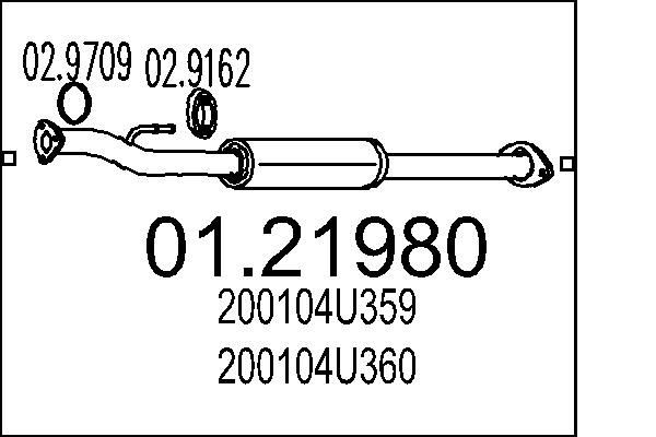 MTS 01.21980: Tuyau d'échappement