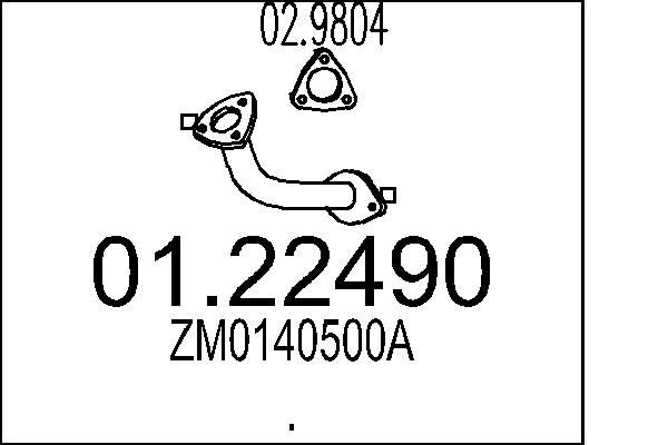 MTS 01.22490: Silenziatore anteriore