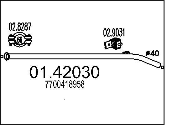 MTS 01.42030: Racord evacuare