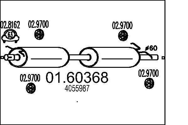 MTS 01.60368: Lõppsummuti 1230mm