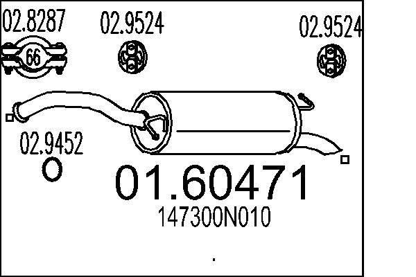 MTS 01.60471: Lõppsummuti 820mm
