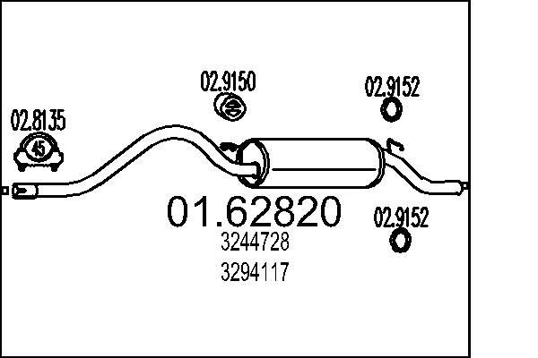 MTS 01.62820: Lõppsummuti 1420mm